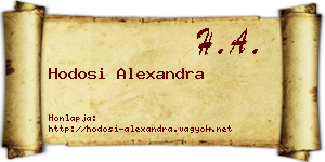 Hodosi Alexandra névjegykártya
